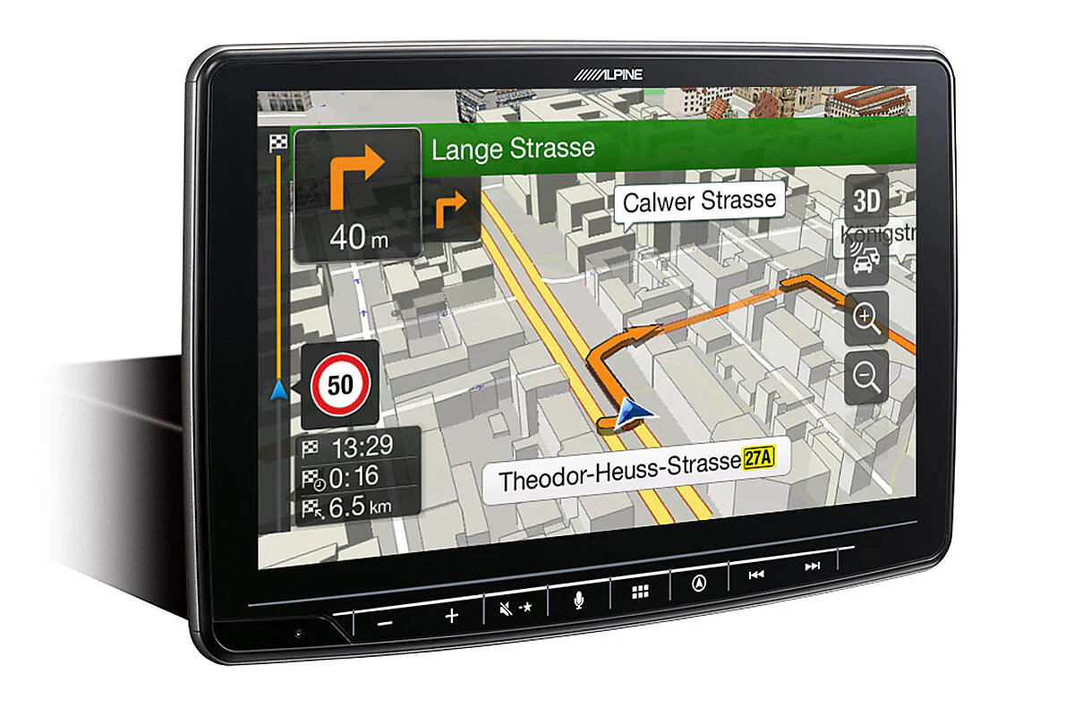 a gps navigation system with a map