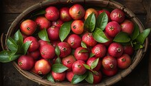 a basket of red fruits