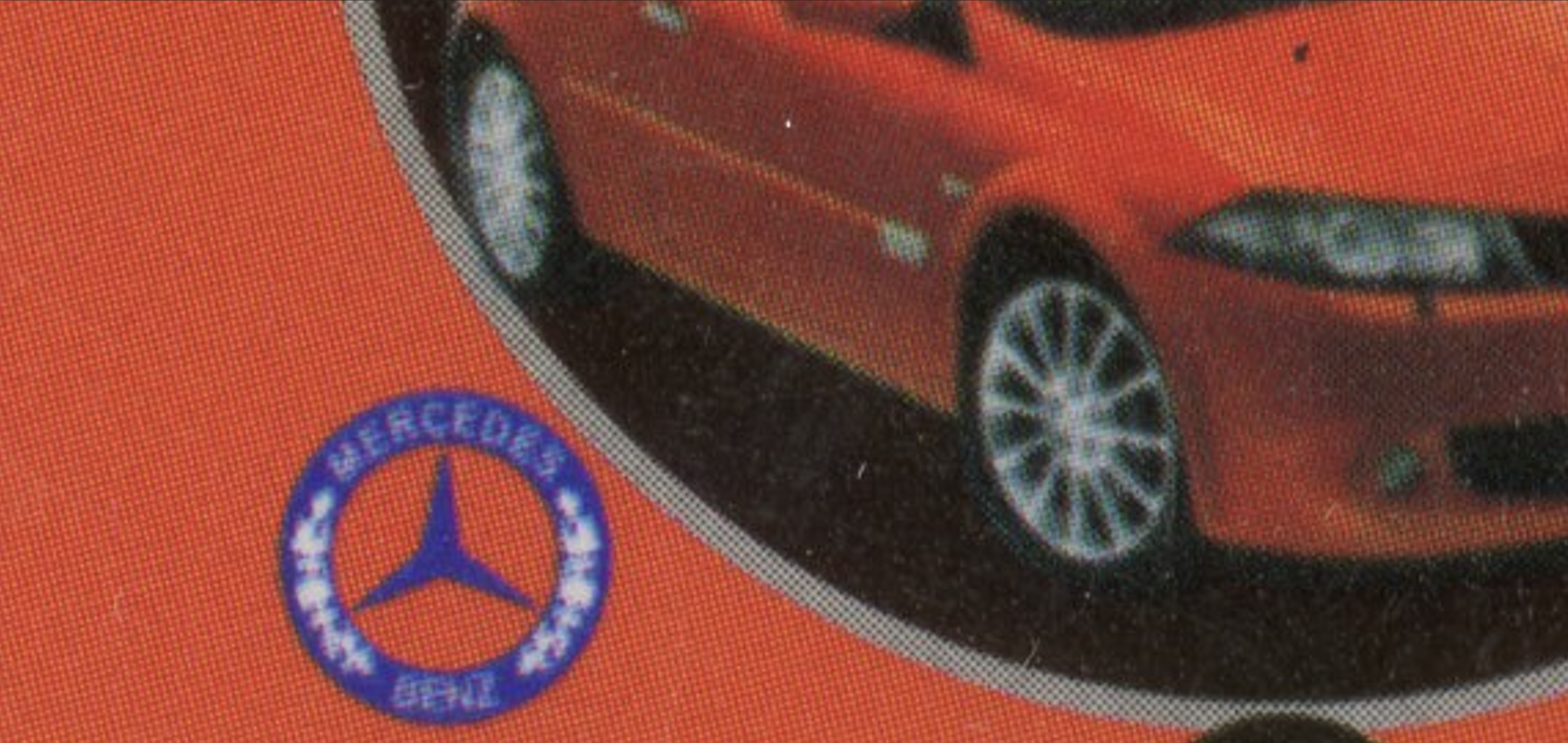 close-up of a car logo