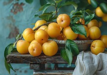 a basket of yellow plums