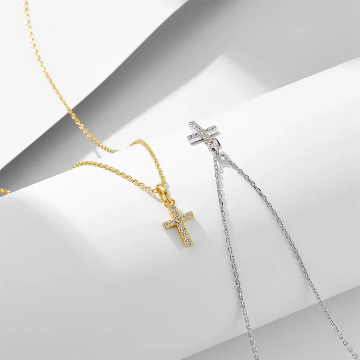 a gold and silver necklaces