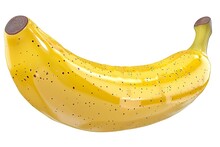 a yellow banana with black specks