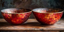 two bowls on a table