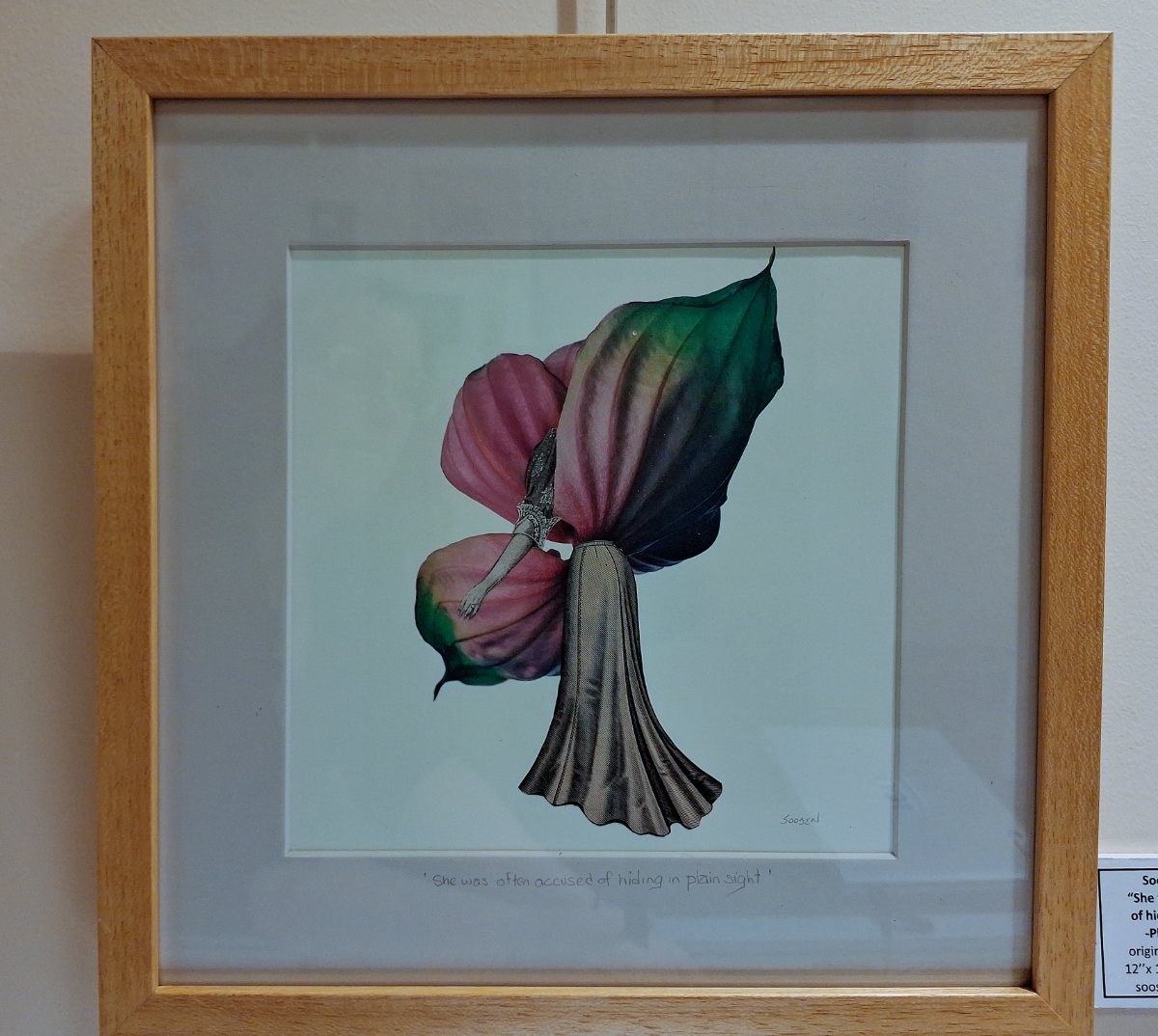 a framed picture of a flower