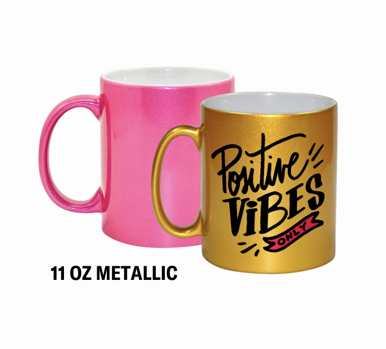 a pink and gold coffee mugs