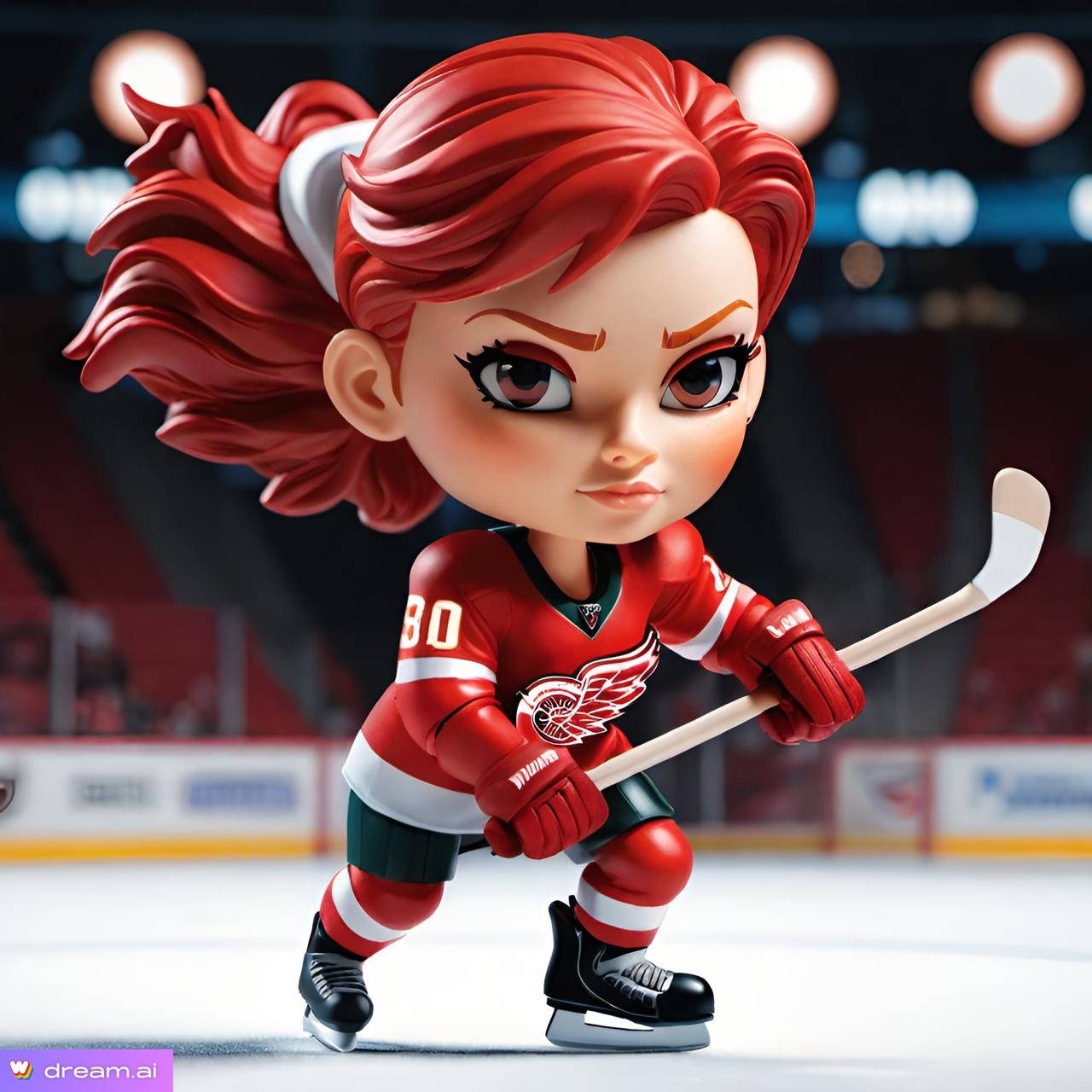 a toy figure of a hockey player