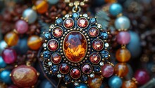 a close up of a necklace