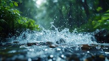 water splashing water in a river