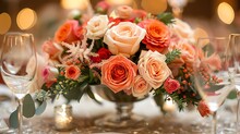 a bouquet of flowers in a bowl