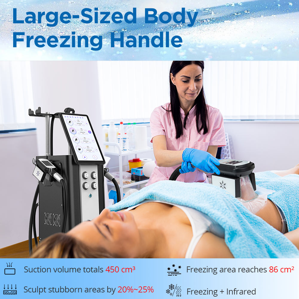 a woman getting a body freezing