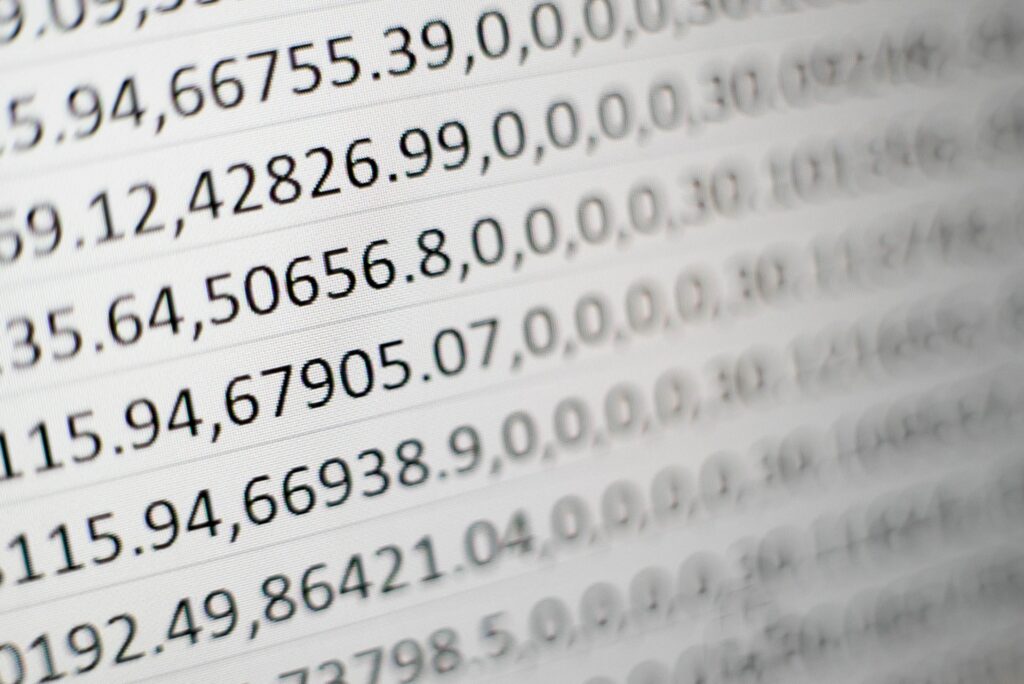 a close-up of numbers