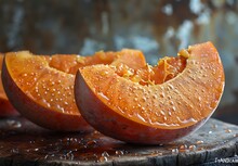 a cut up fruit on a table