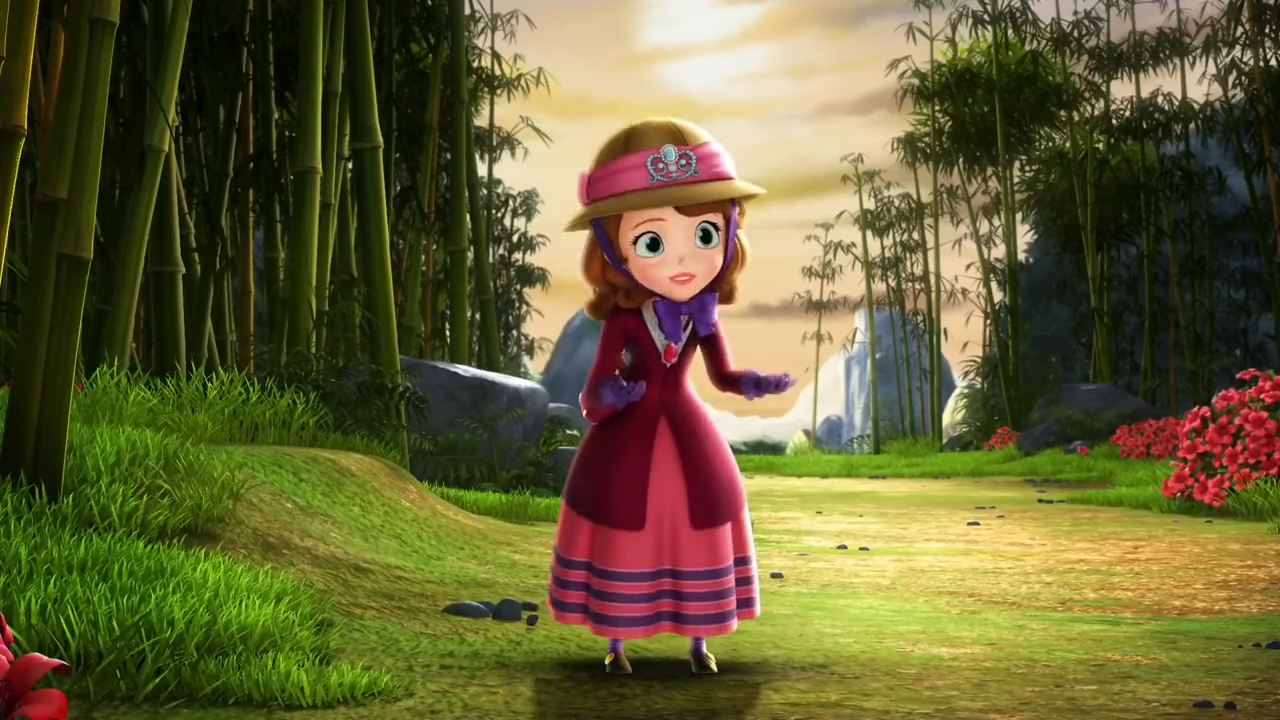 cartoon of a girl in a hat and dress