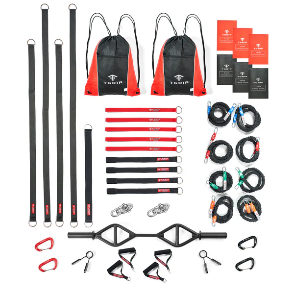 a set of straps and bags