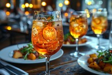 a glass of drink on a table