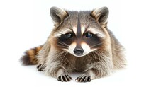 a raccoon with a black stripe on its face