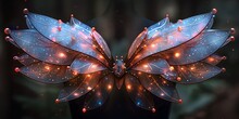 a butterfly made of transparent wings