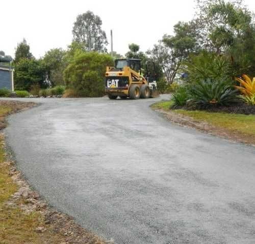 a construction vehicle on a road