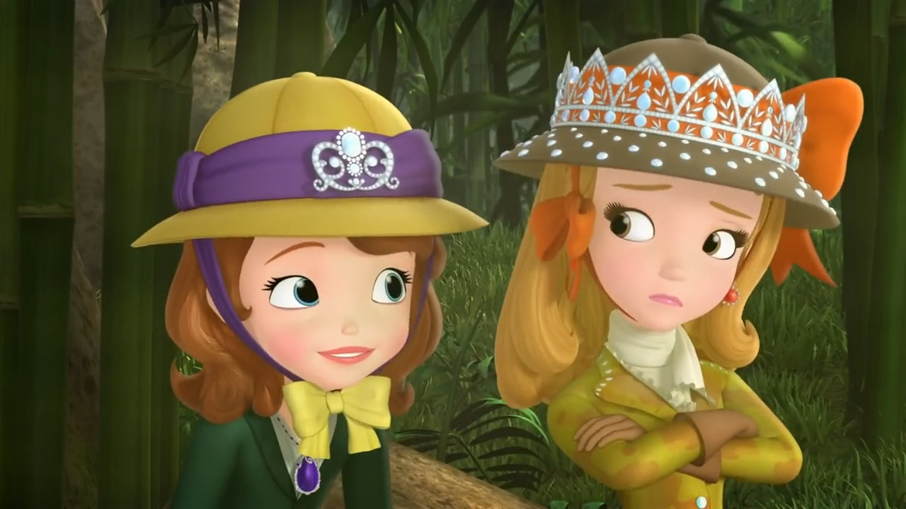 a couple of cartoon girls in hats