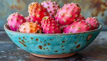 a bowl of cactus fruits