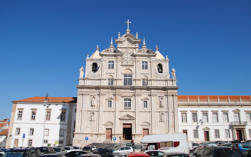 a large building with a cross on top