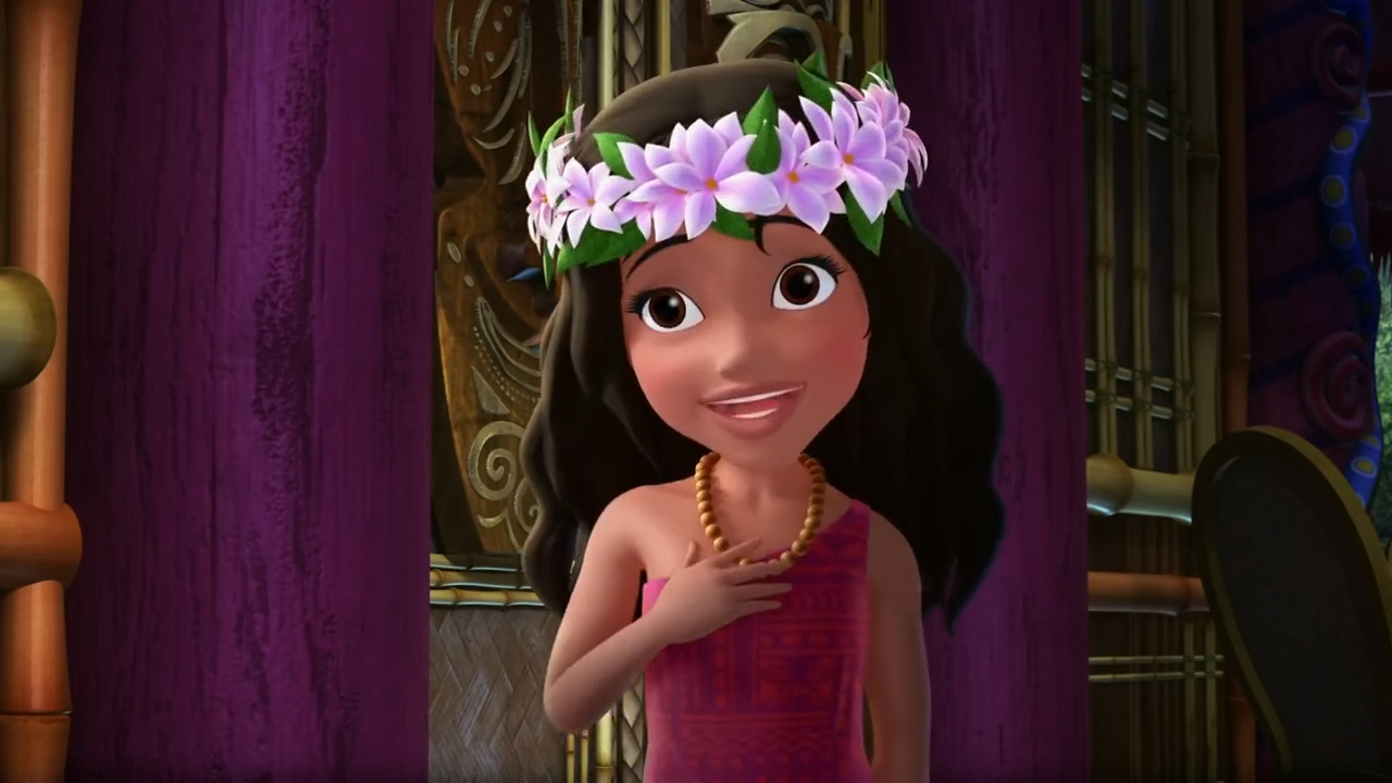 a cartoon of a girl wearing a flower crown