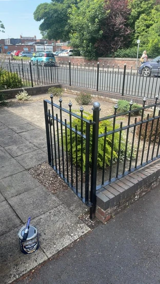 a fence in a yard