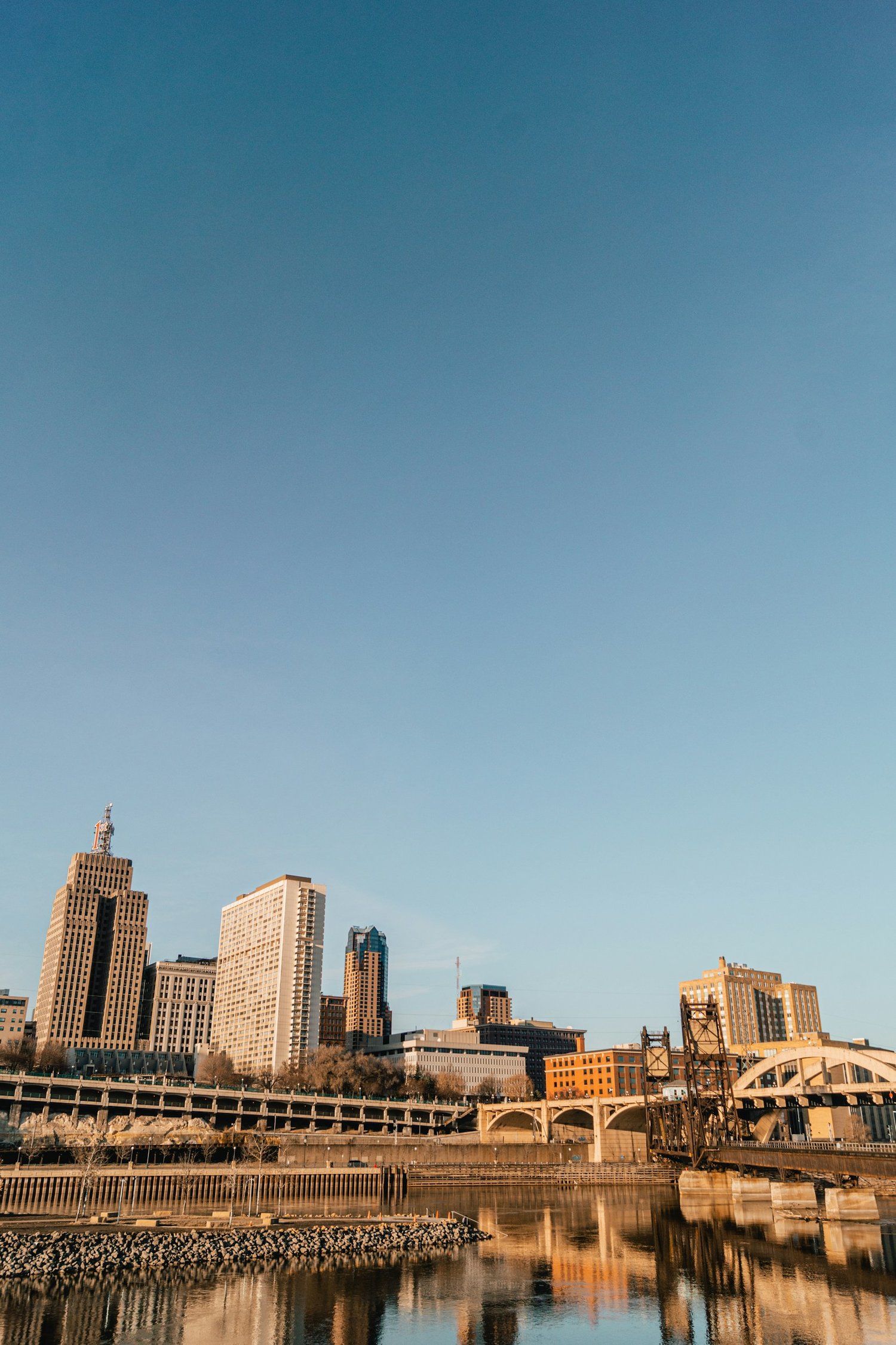 a bridge over a city