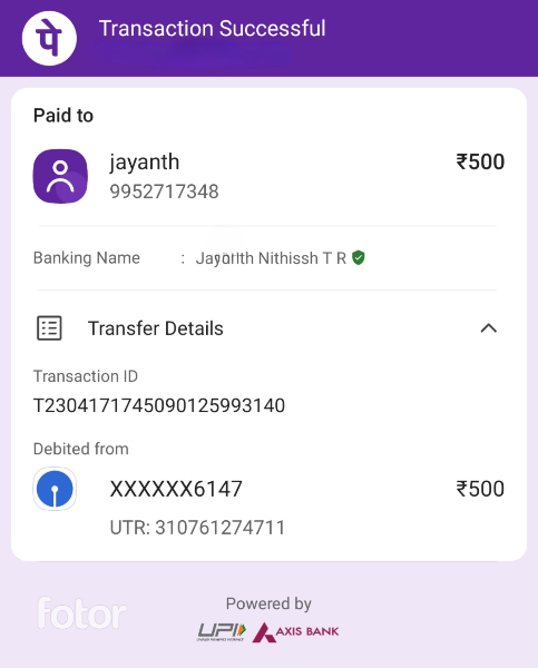 a screenshot of a mobile banking account
