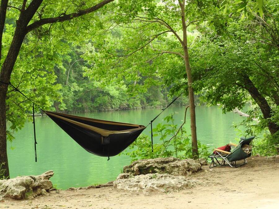 hammock over a lake