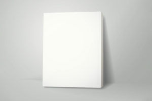 a white rectangular object on a white background