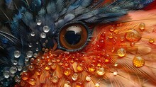 a close up of a bird's eye