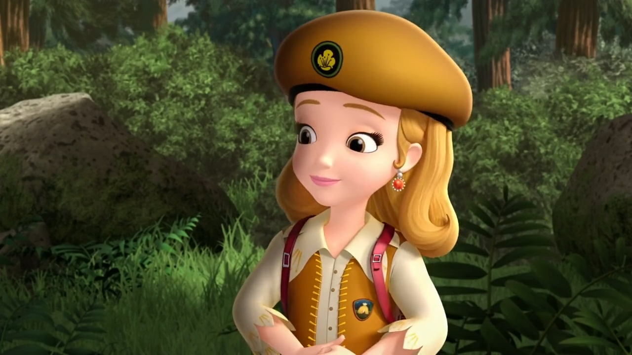 cartoon girl in a beret and yellow vest