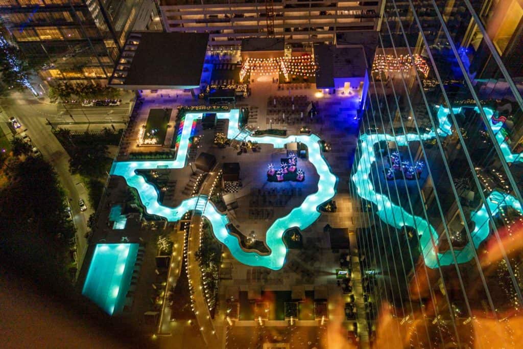 a pool in a city