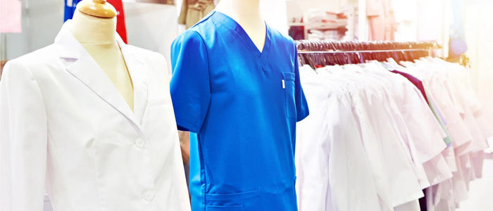 a mannequin wearing a blue shirt