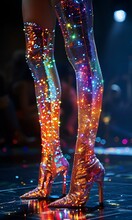 a pair of legs with lights on them