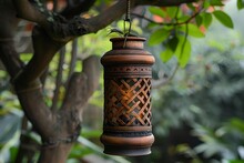 a lantern from a tree