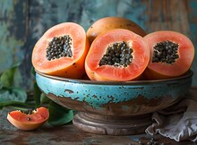 a bowl of fruit with seeds in it