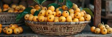 a basket of yellow fruit