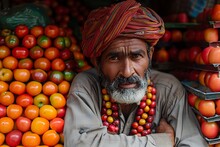 a man with a turban and a beard