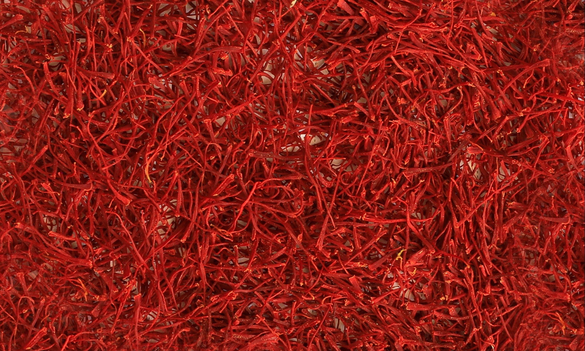 a close up of red threads