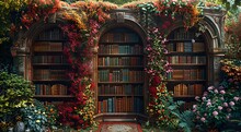 a bookcase with books on it