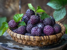 a basket of blackberries