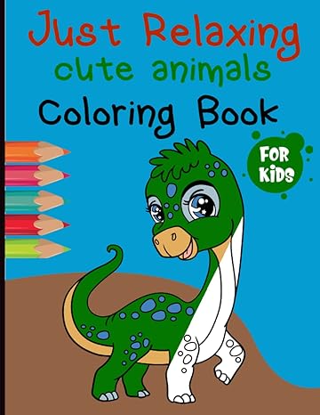 a coloring book with a cartoon dinosaur
