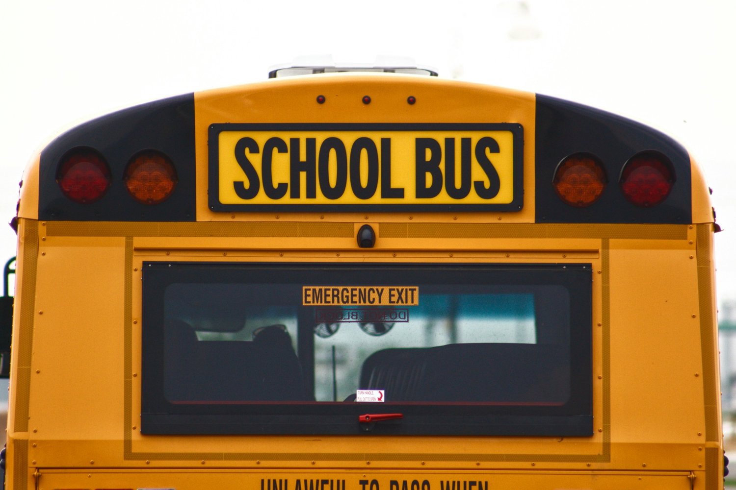 the back of a school bus