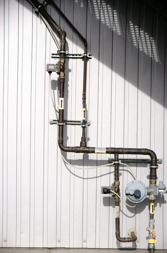 a close-up of a pipe system