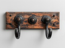 a coat rack with hooks on it