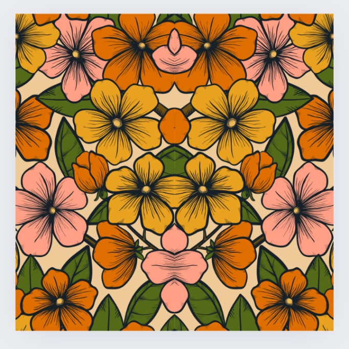 a colorful pattern of flowers