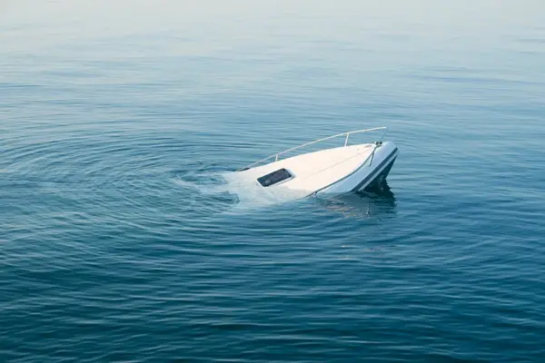 a boat floating in the water