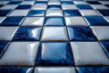 a close up of a tile floor